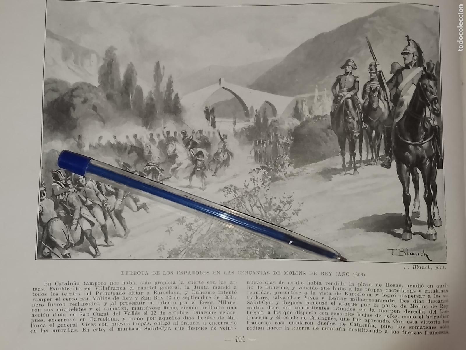 Coleccionismo: HOJA PUBLICACION - MILITAR - DERROTA DE LOS ESPA&Ntilde;OLES EN CERCANIAS DE MOLINS DE REY 1809