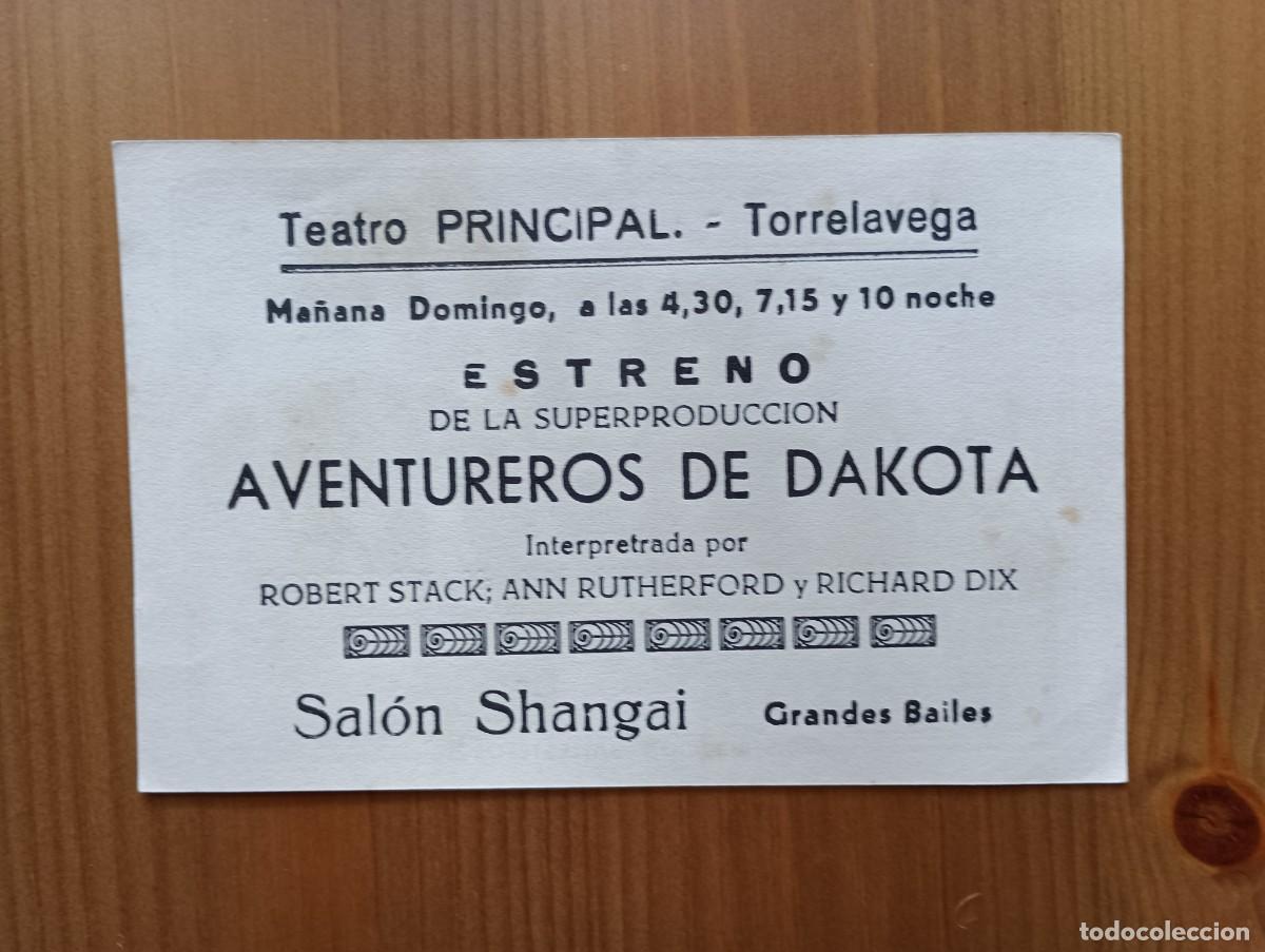 Coleccionismo: PROGRAMA DE CINE AVENTUREROS DE DAKOTA - Foto 2
