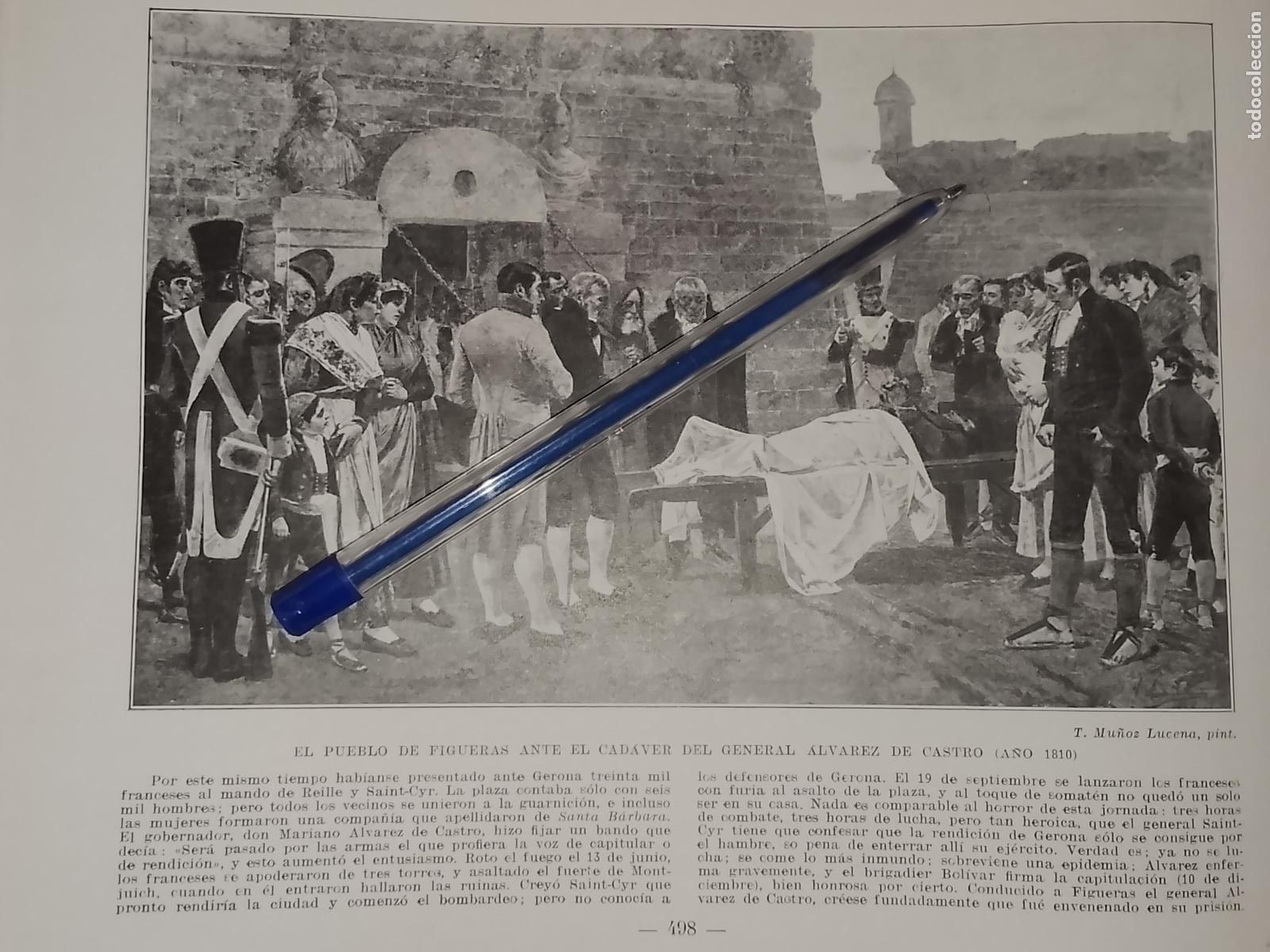 Coleccionismo: HOJA PUBLICACION - MILITAR - EL PUEBLO DE FIGUERAS ANTE EL CADAVER GERNERAL ALVAREZ DE CASTRO 1810