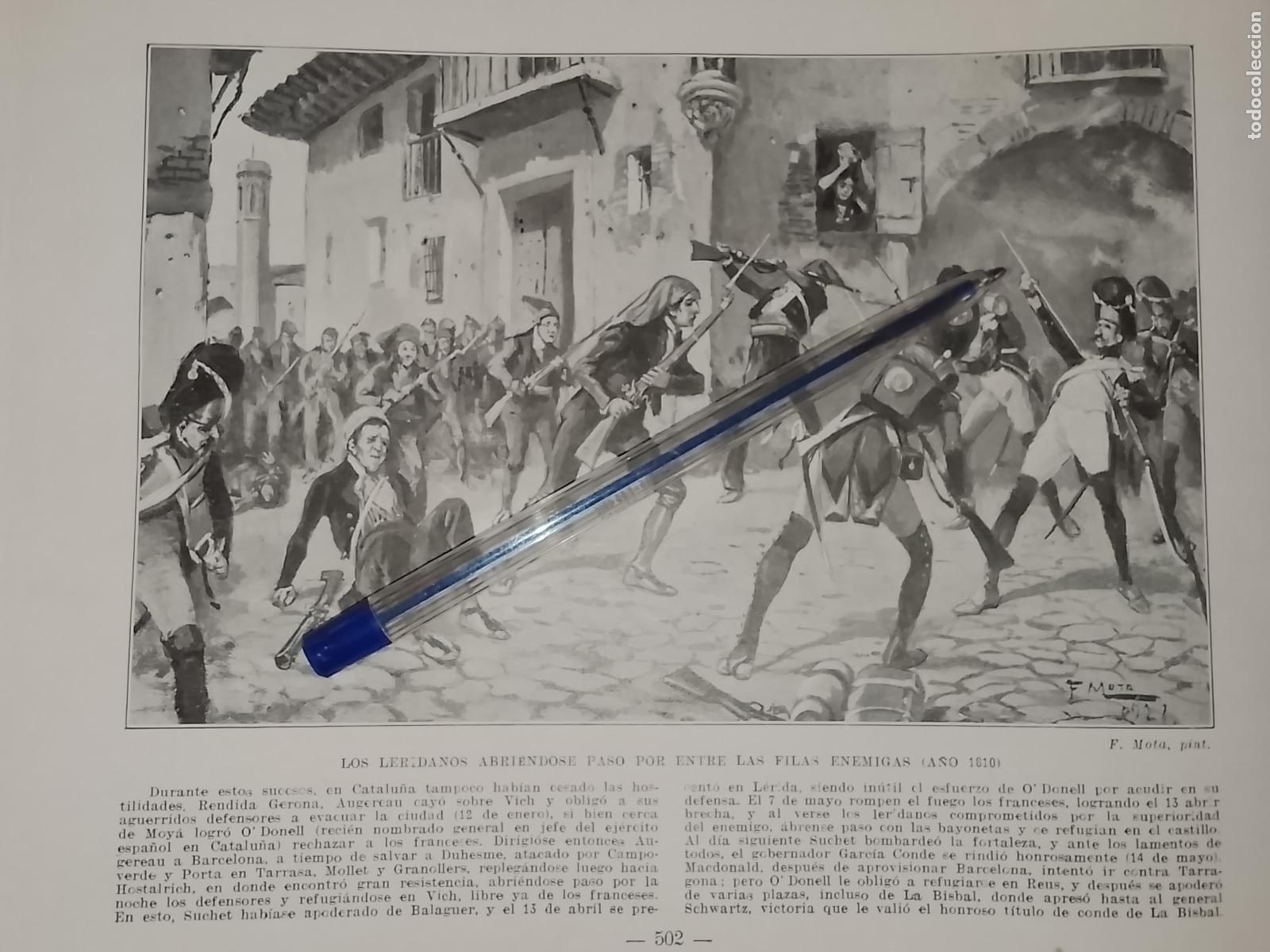Coleccionismo: HOJA PUBLICACION - MILITAR - LOS RERIDANOS ABRIEND PASO ENTRE FILAS ENEMIGAS 1810