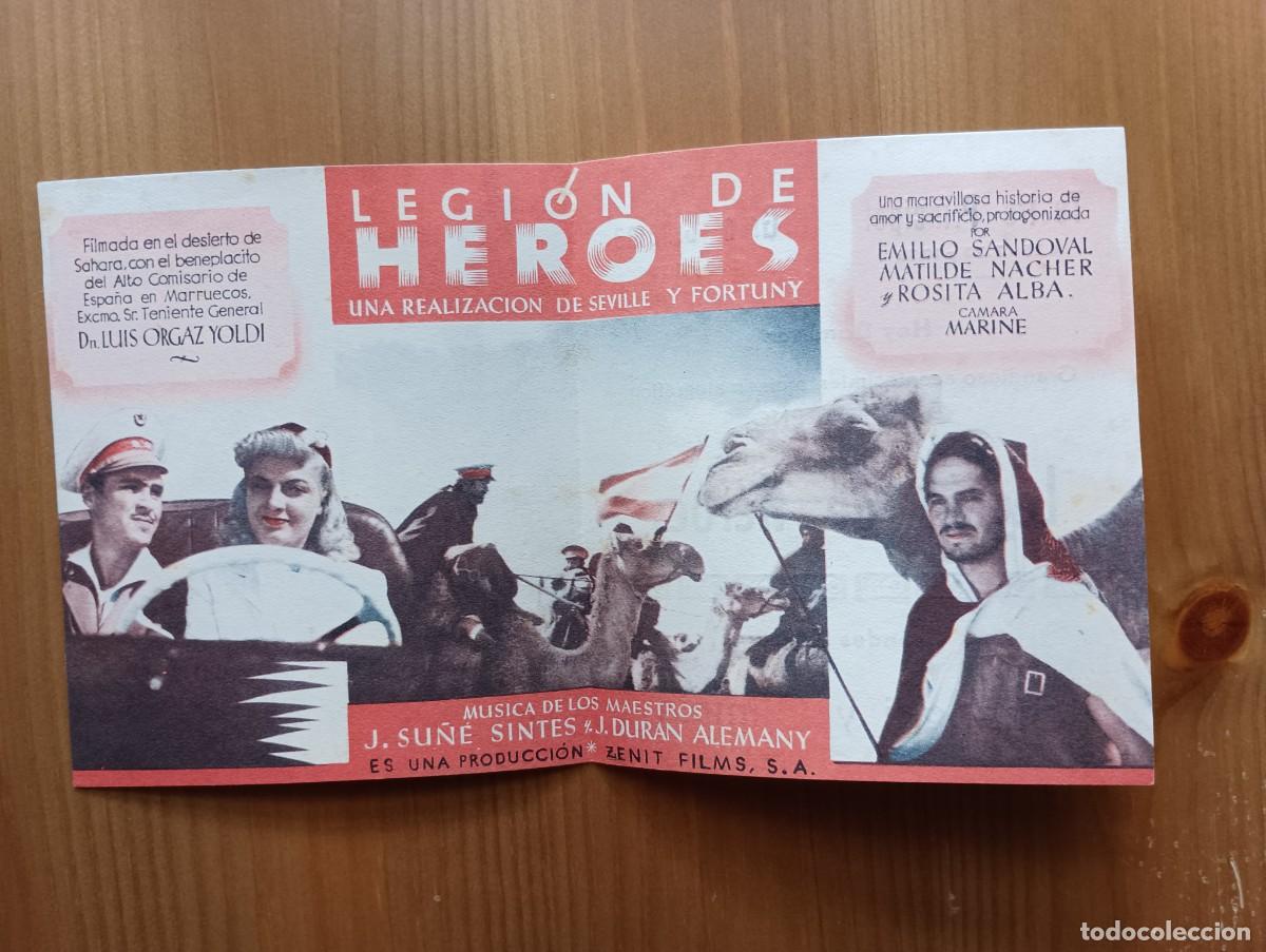 Coleccionismo: PROGRAMA DE CINE LEGION DE HEROES - Foto 2