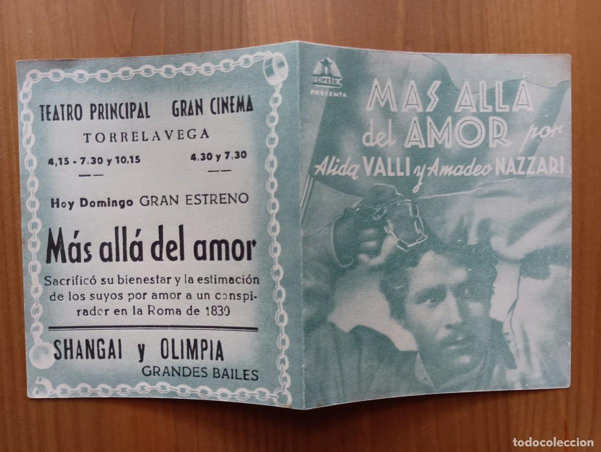 Coleccionismo: PROGRAMA DE CINE MAS ALLA DEL AMOR