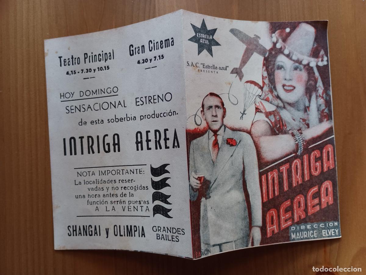 Coleccionismo: PROGRAMA DE CINE INTRIGA AEREA