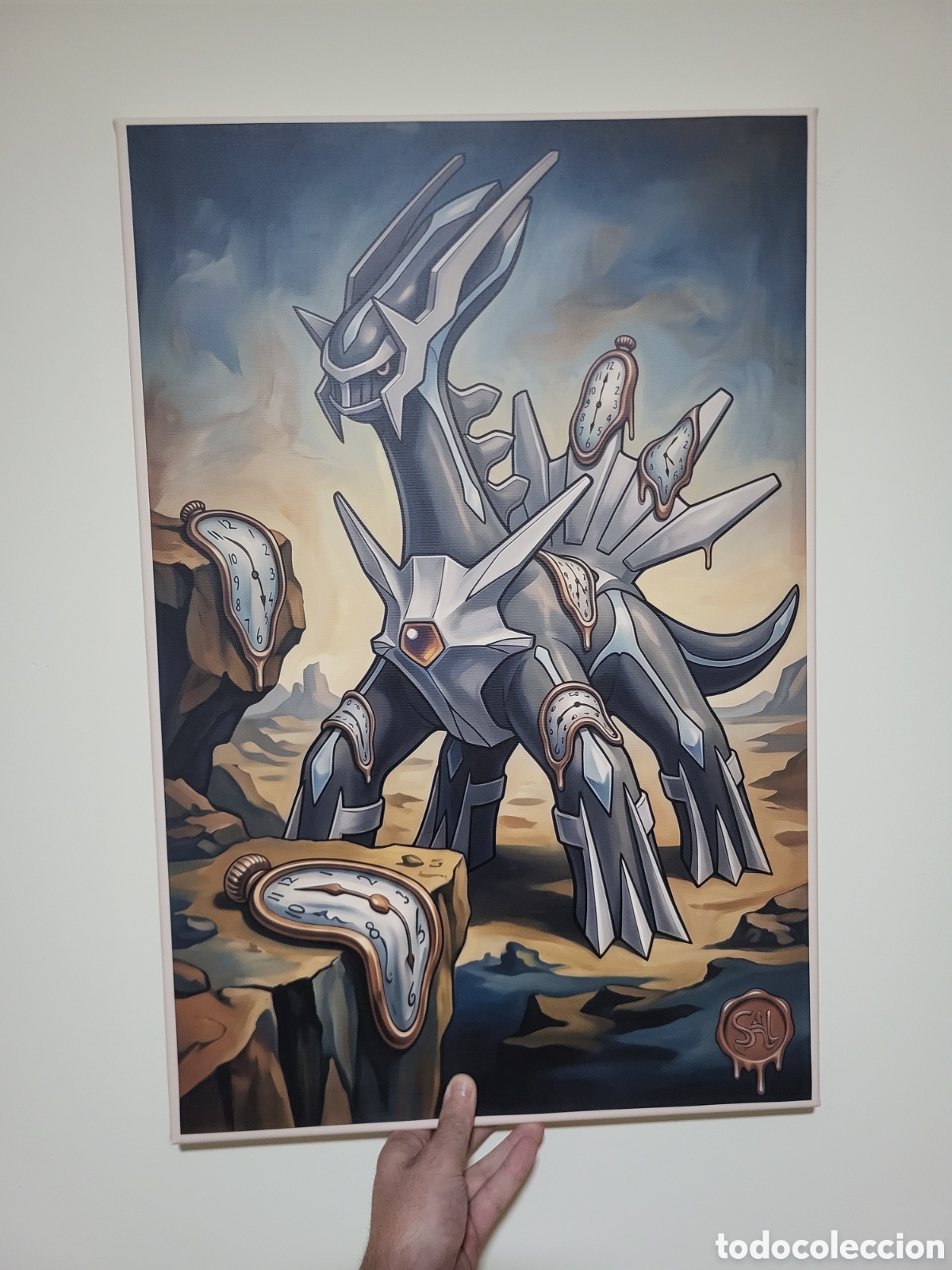Coleccionismo: Cuadro Pokemon Medsan Dialga 40x60 edici&oacute;n limitada
