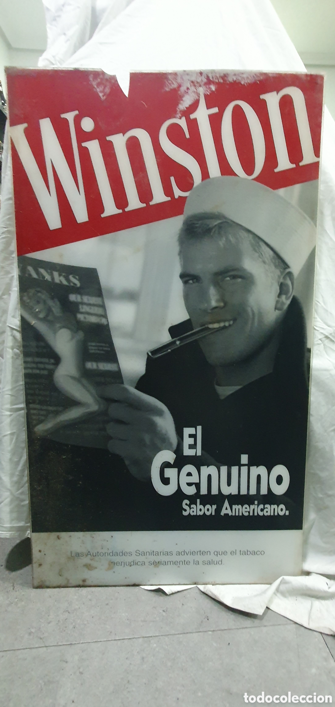 Collectionnisme: Antiguo cartel publicitario tabaco Winston. (L135)