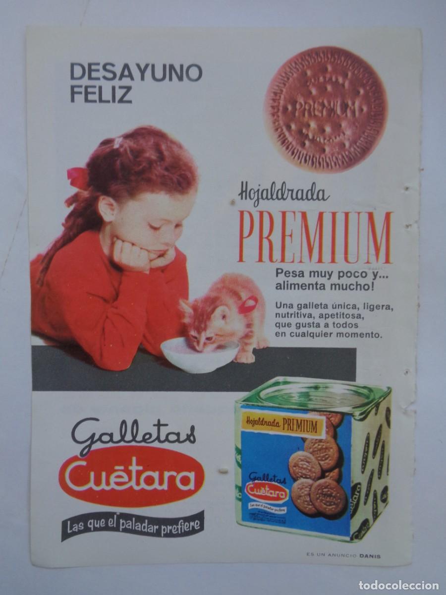 Coleccionismo: HOJA DE REVISTA CON ANUNCIO DE GALLETAS CUETARA . A&Ntilde;OS 60
