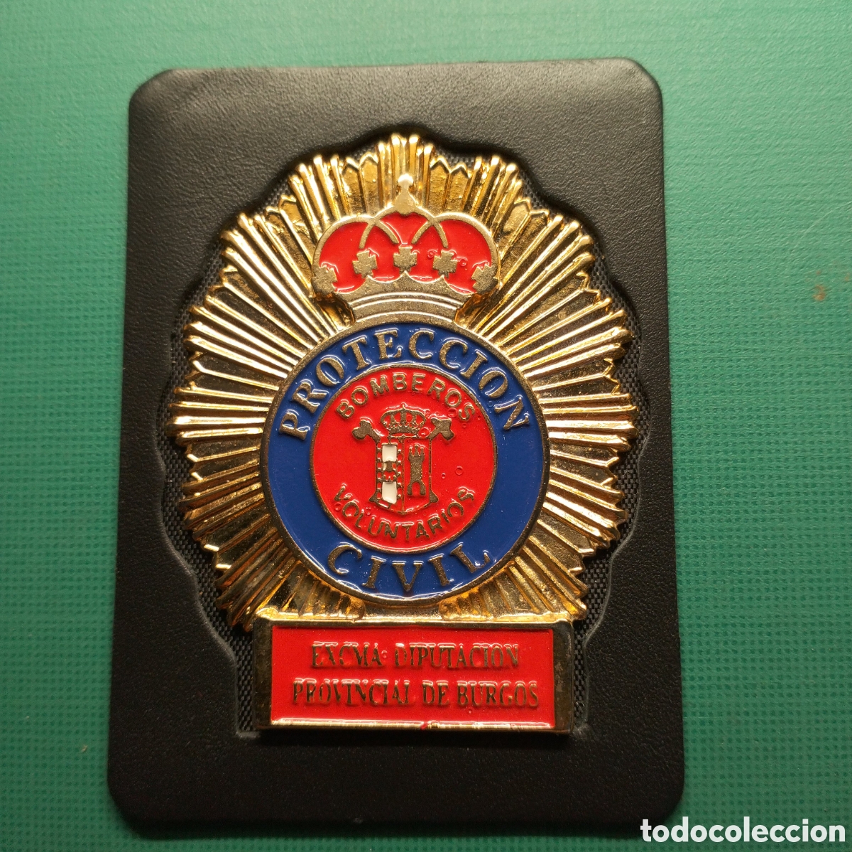 Coleccionismo: Placa identificaci&oacute;n bombero voluntario Burgos