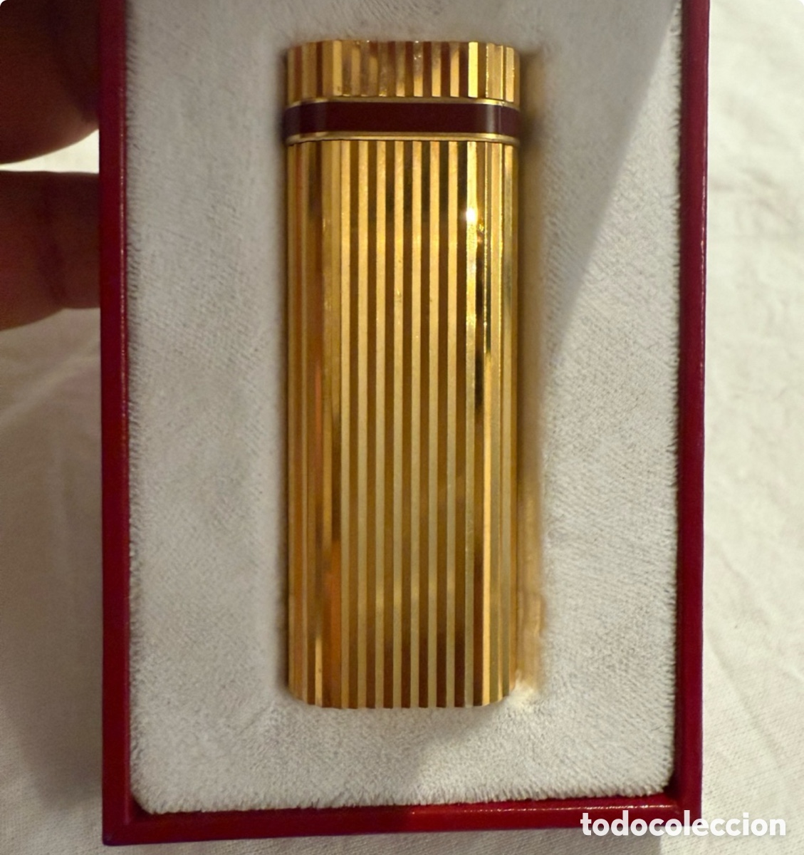 Coleccionismo: Mechero Cartier Paris Plaqu&eacute; Or &ndash; Vintage &ndash; Caja Original &ndash; Funcionando