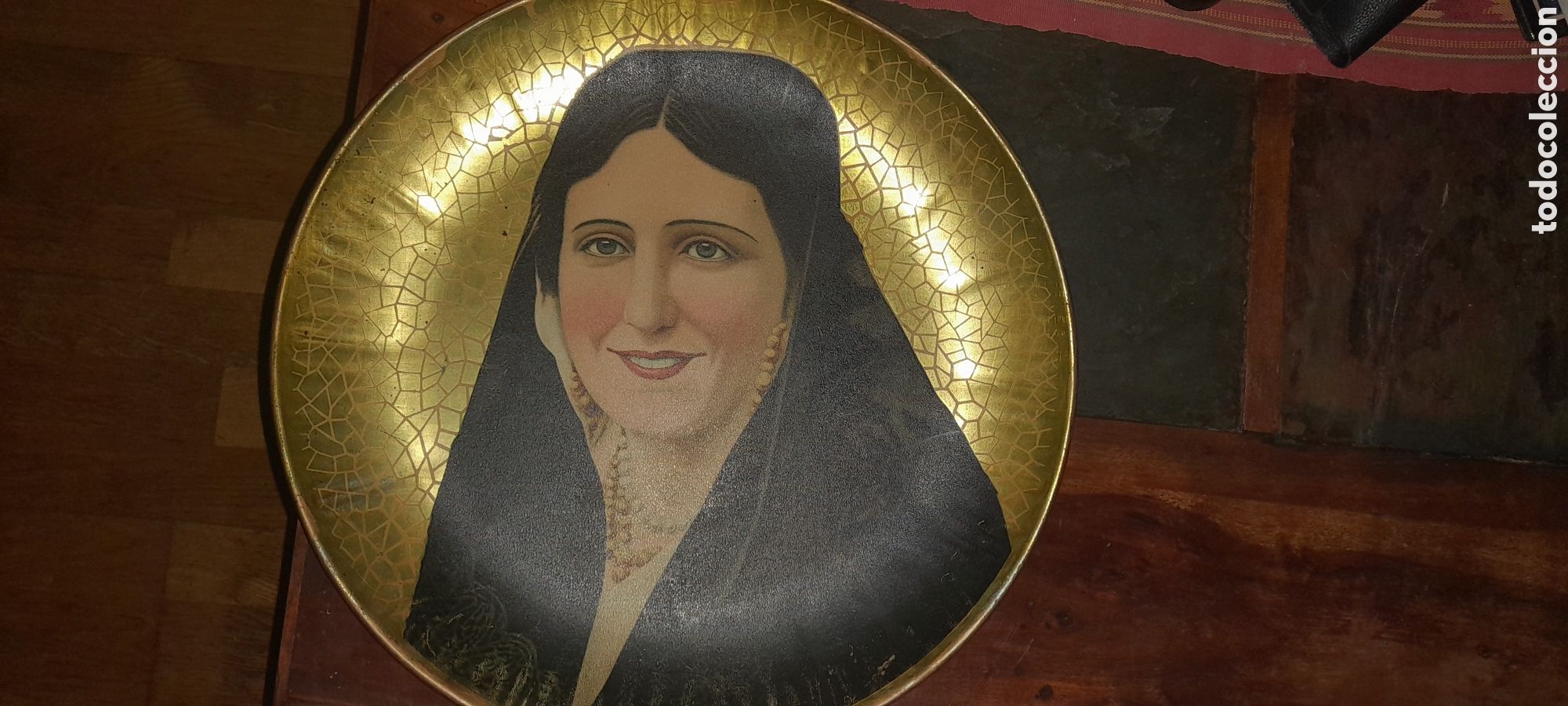 Coleccionismo: Gran plato antiguo metal