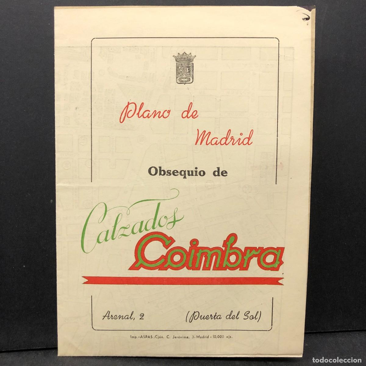 Coleccionismo: PLANO DE MADRID - OBSEQUIO DE CALZADOS COIMBRA - PUERTA DEL SOL - A&Ntilde;OS 50 / 1916