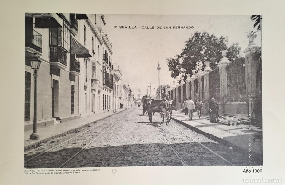 Coleccionismo: REPRODUCION LAMINA VISTAS ANTIGUAS DE SEVILLA CALLE SAN FERNANDO A&Ntilde;O 1906. LAMIGRANSEV-077 ,3