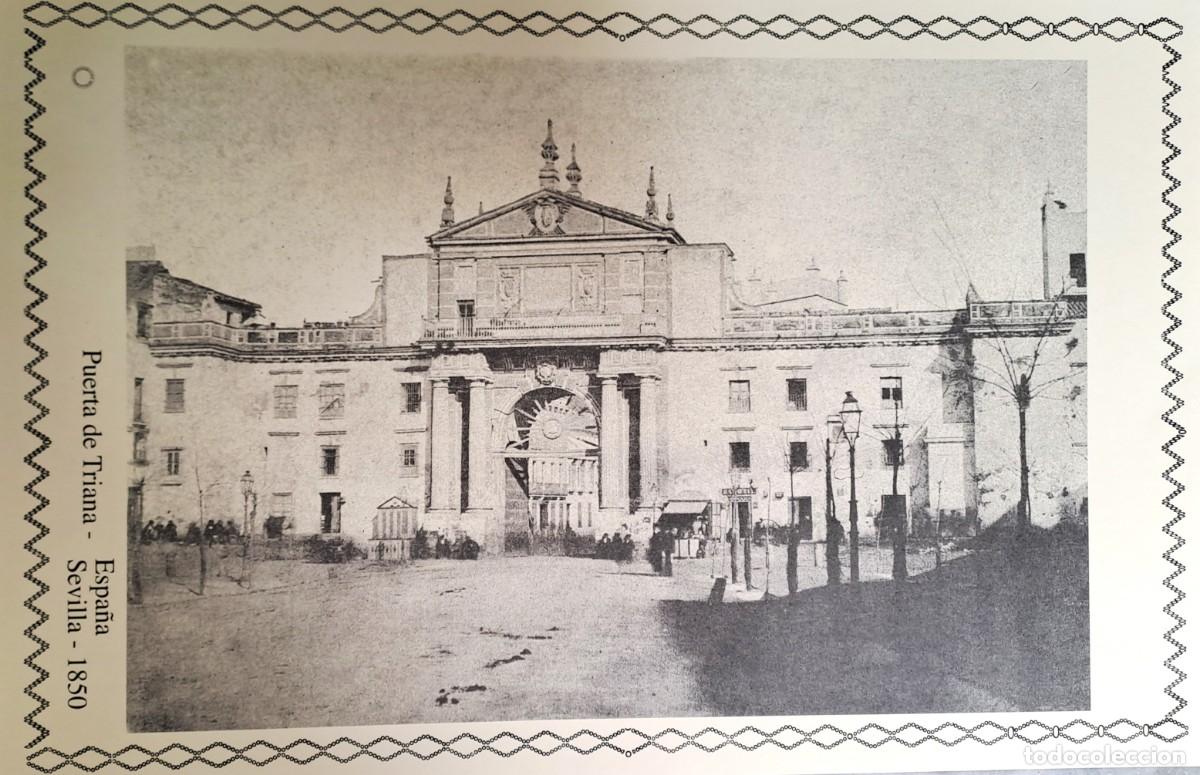 Coleccionismo: REPRODUCCION LAMINA VISTAS ANTIGUAS DE SEVILLA PUERTA DE TRIANA A&Ntilde;O 1850. LAMIGRANSEV-084 ,3