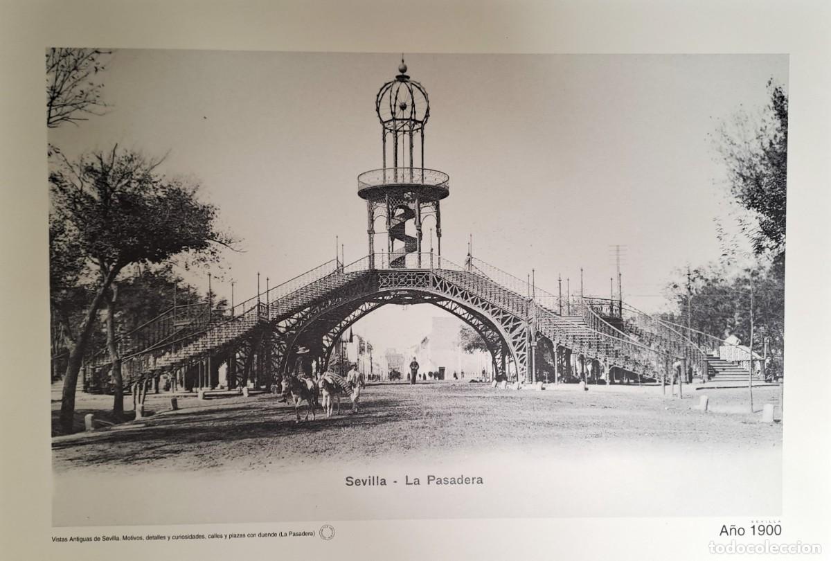 Coleccionismo: REPRODUCCION LAMINA VISTAS ANTIGUAS DE SEVILLA LA PASAREDA A&Ntilde;O 1900. LAMIGRANSEV-085 ,3