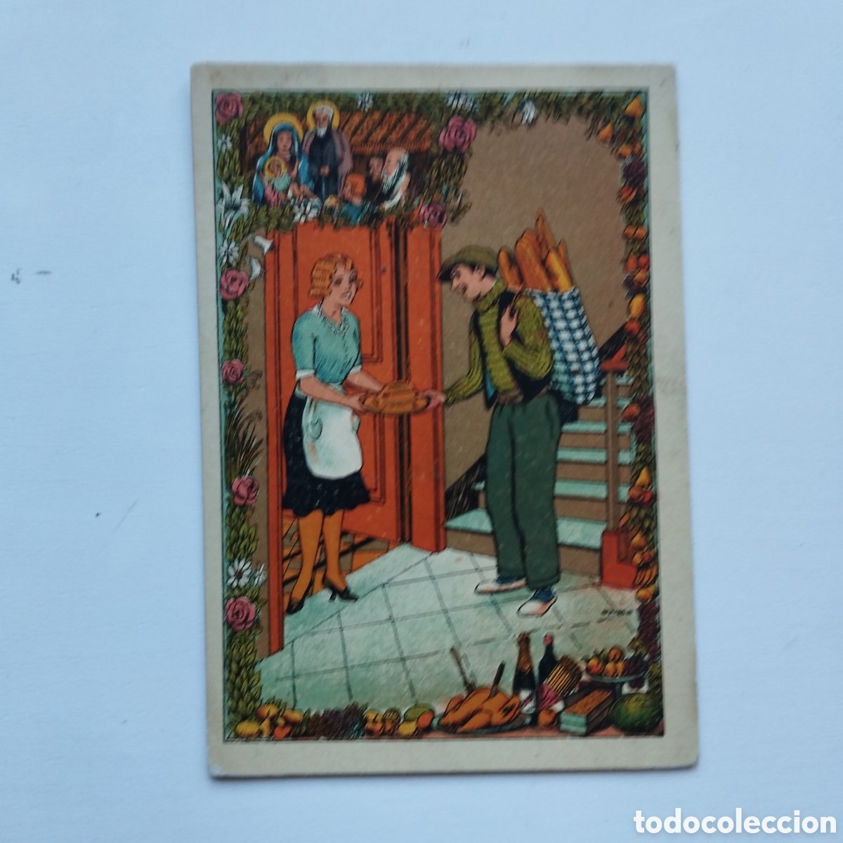 Coleccionismo: DIBUJO OPISSO FELICITACI&Oacute;N NAVIDAD EL PANADERO