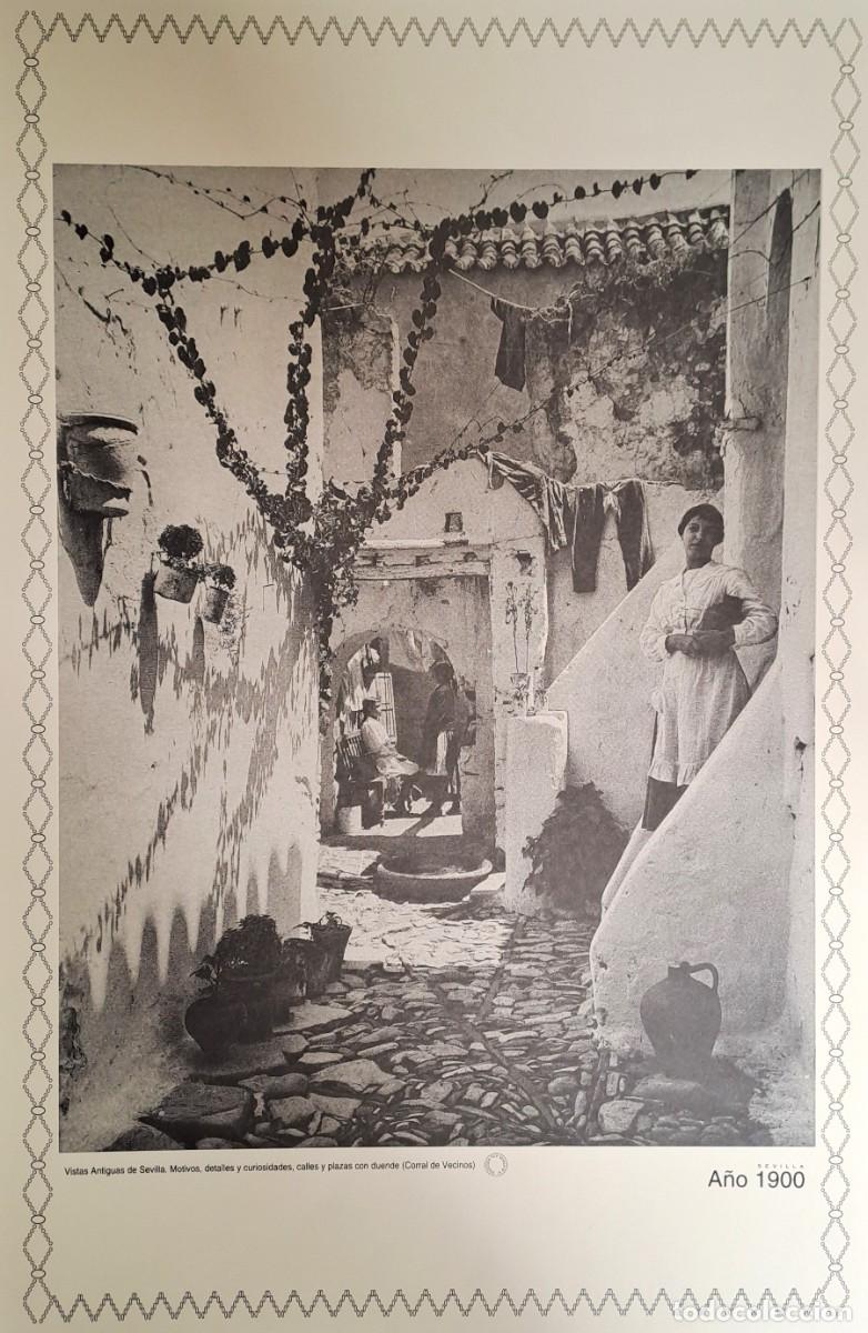 Coleccionismo: REPRODUCCION LAMINA VISTAS ANTIGUAS DE SEVILLA UN PATIO SEVILLANO A&Ntilde;O 1900. LAMIGRANSEV-091 ,5