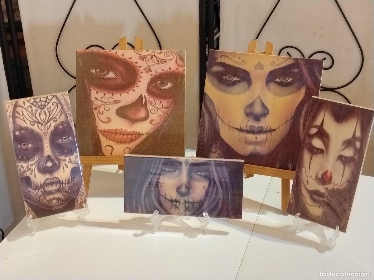 Coleccionismo: COLECCI&Oacute;N CATRINA 5 CARTELES EN MADERA DISE&Ntilde;OS EXCLUSIVOS