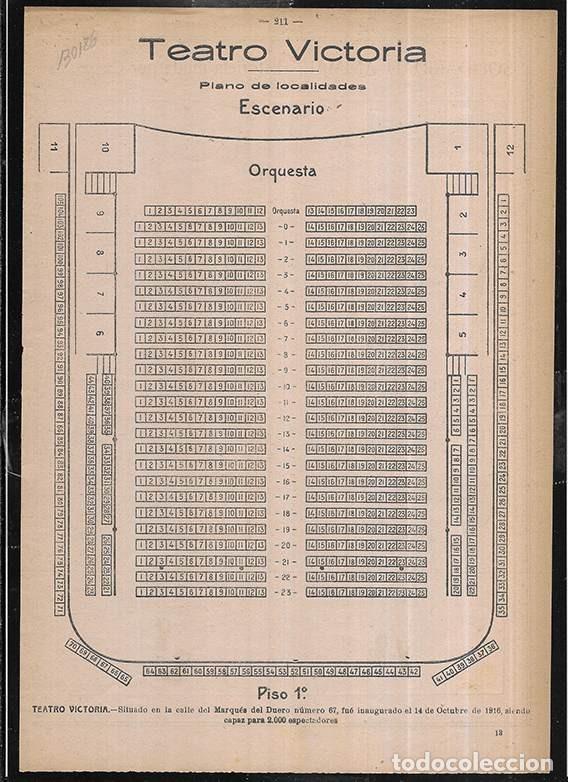 Coleccionismo: Teatro Victoria. Barcelona Plano de Localidades./ Solidaridad Animal historieta muda
