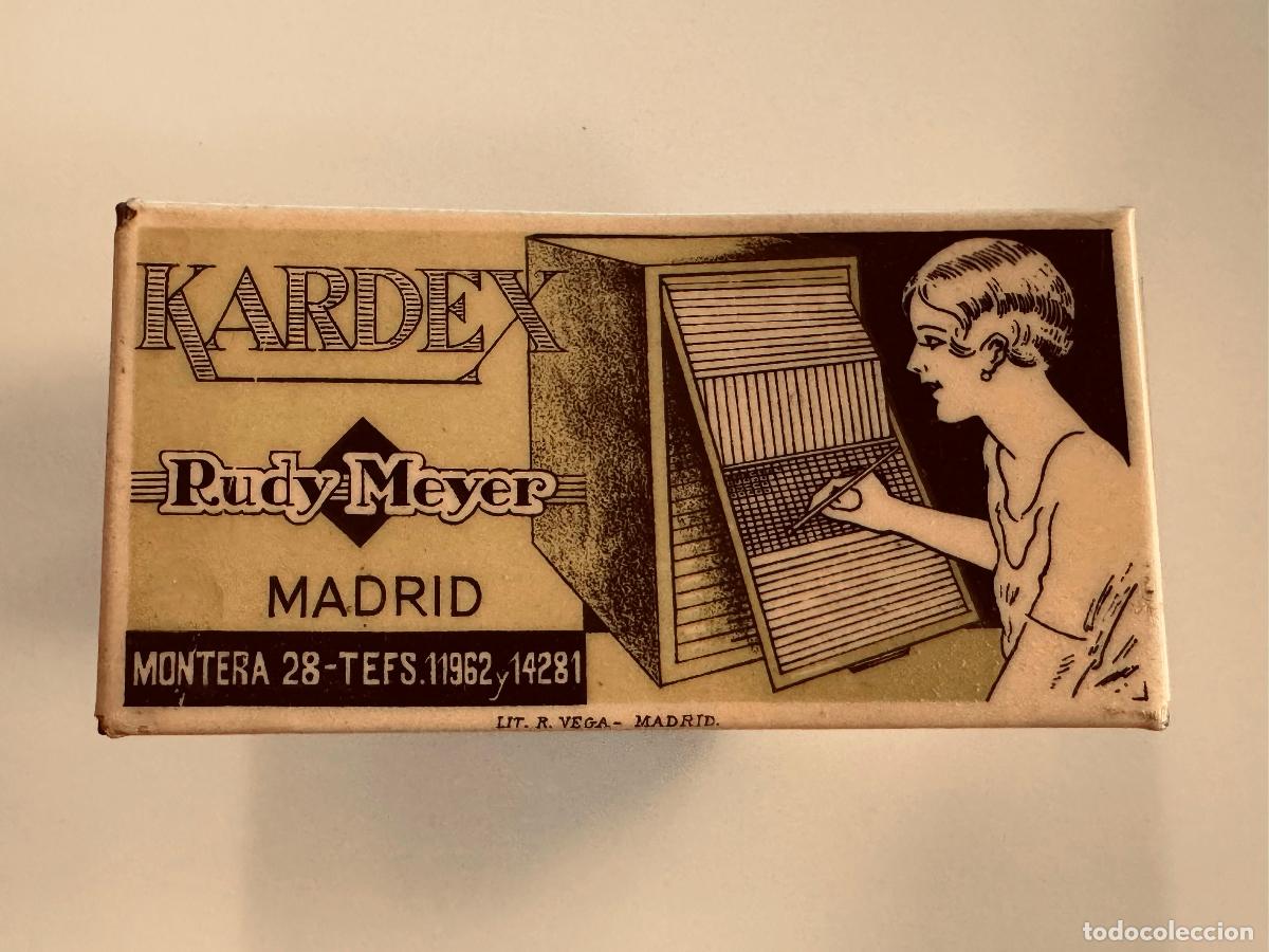 Collectionnisme: KARDEX RUDY MEYER - MADRID - SECANTE ANTIGUO ORIGINAL - VER FOTOS