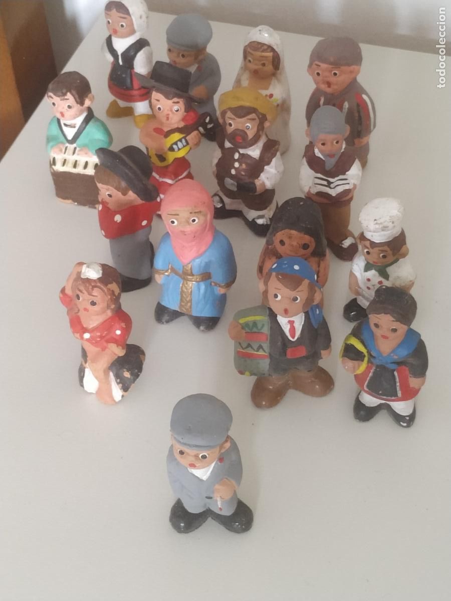 Collectionnisme: 16 Figuras tipos populares terracota novia chulapo Quijote Sancho gitana