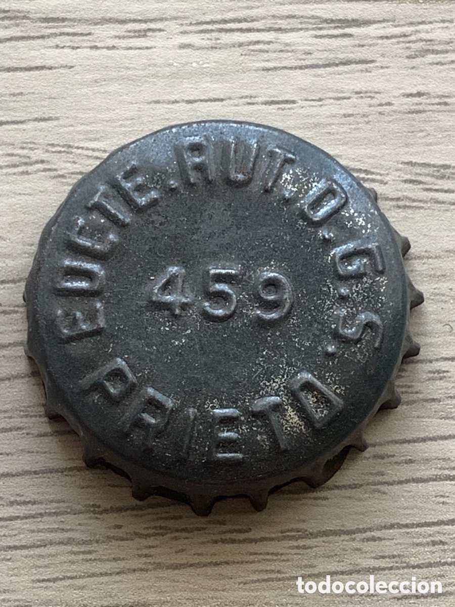 Coleccionismo: Tap&oacute;n Chapa Corona - PRIETO N&deg; 459 Sacedon (Guadalajara)