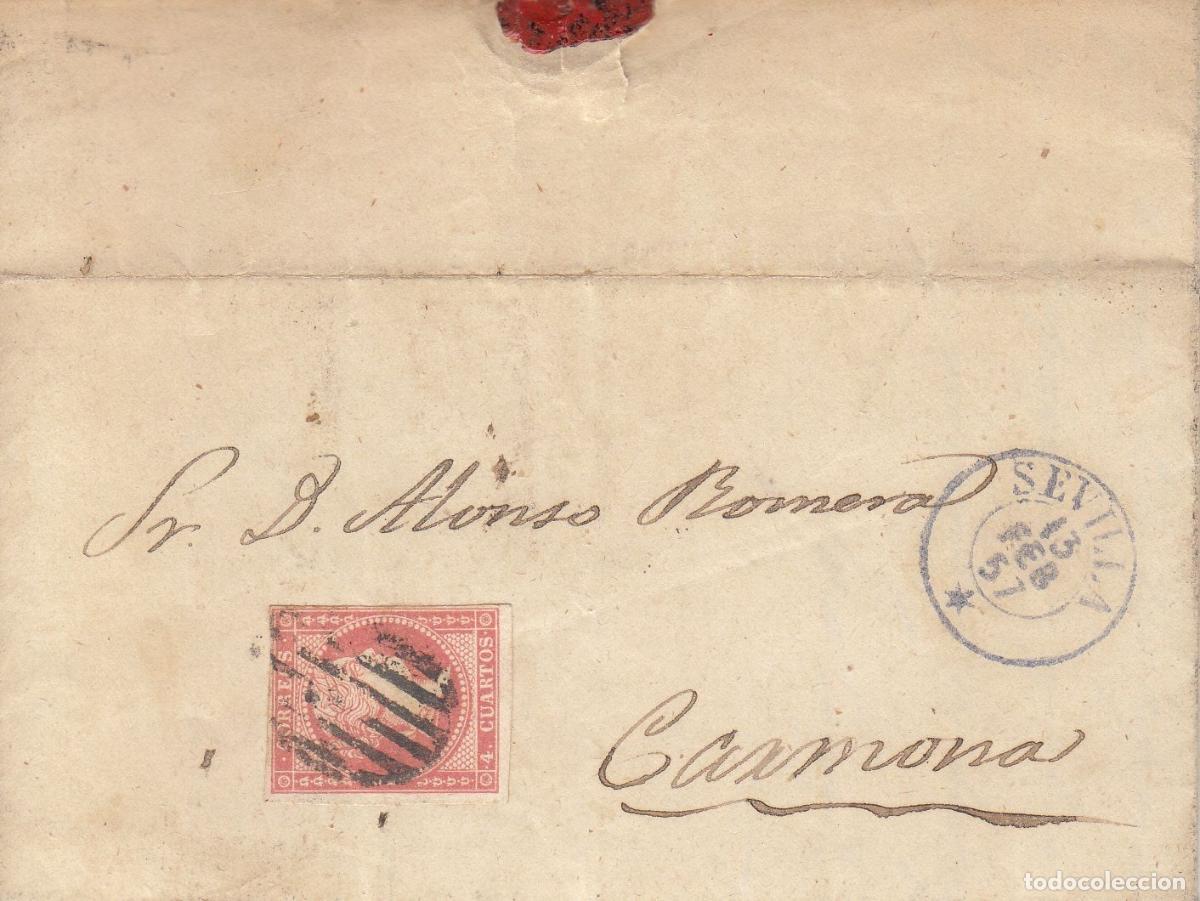 Coleccionismo: CRCAR089 CARTA COMPLETA CON SELLO N&ordm; 48. PARRILLA Y FECHADOR EN NEGRO.
