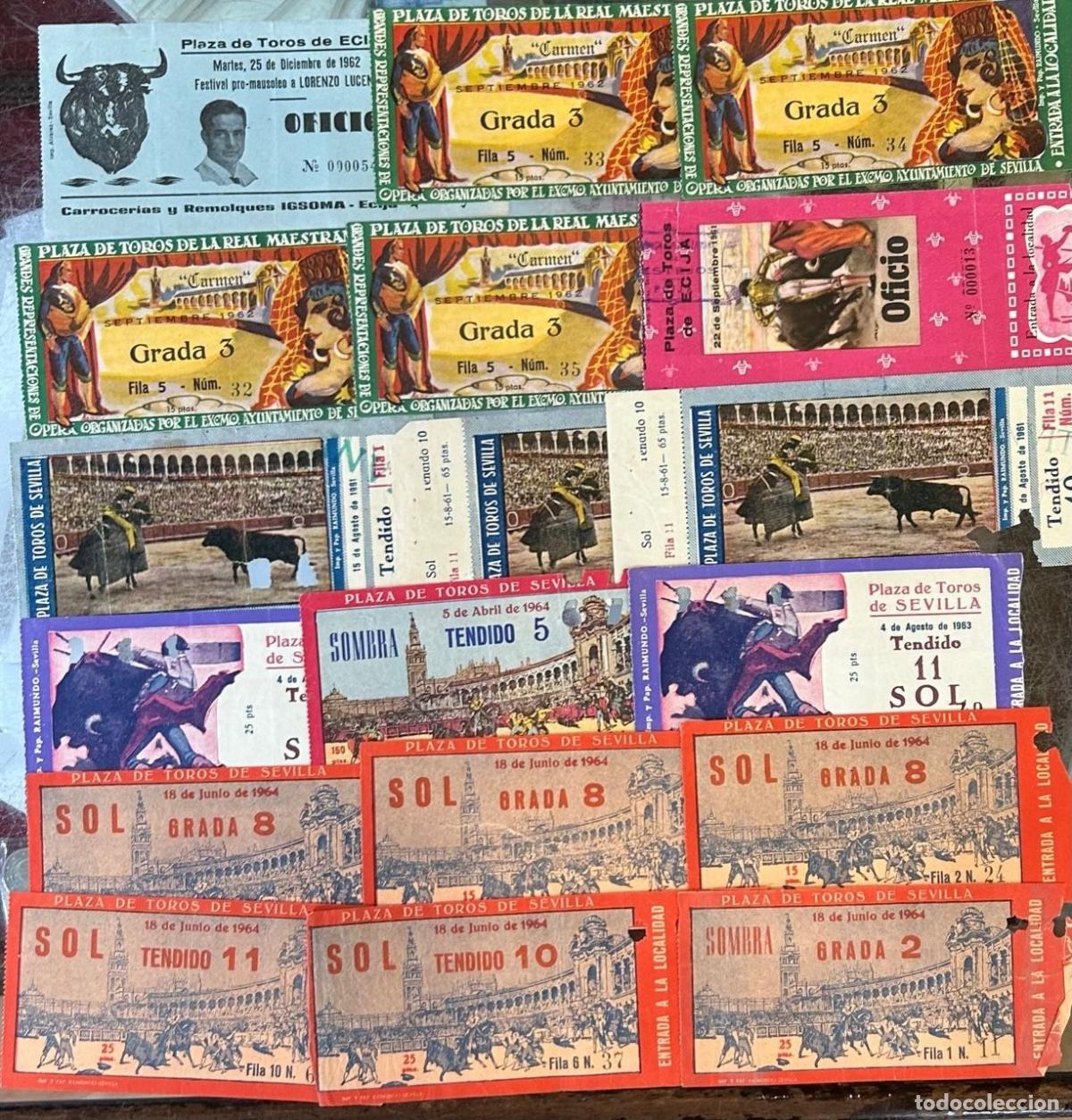Coleccionismo: L051 LOTE DE 39 ENTRADAS DE TOROS - Foto 1