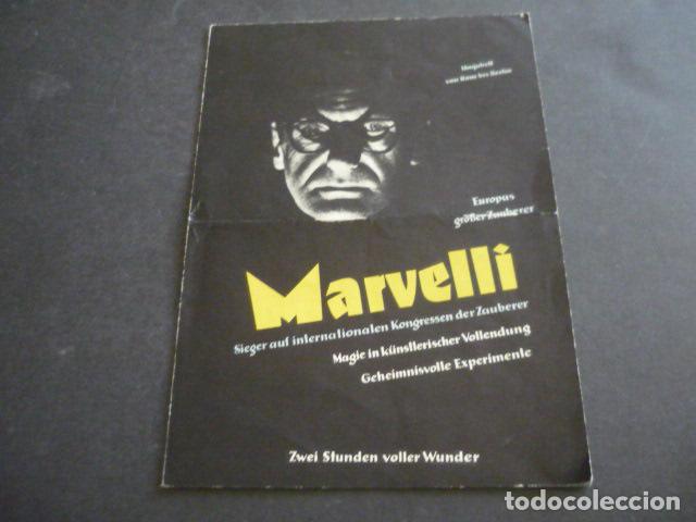 Sammelleidenschaft Papier: MARVELLI MAGIA MAGO ILUSIONISMO PROGRAMA CON FIRMA AUTOGRAFA