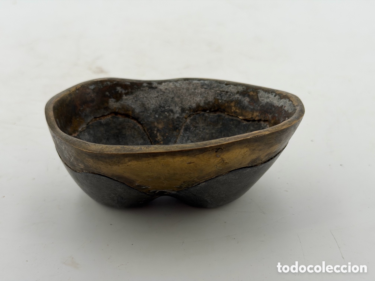 Coleccionismo: Cenicero Brutalista de Bronce - Foto 3