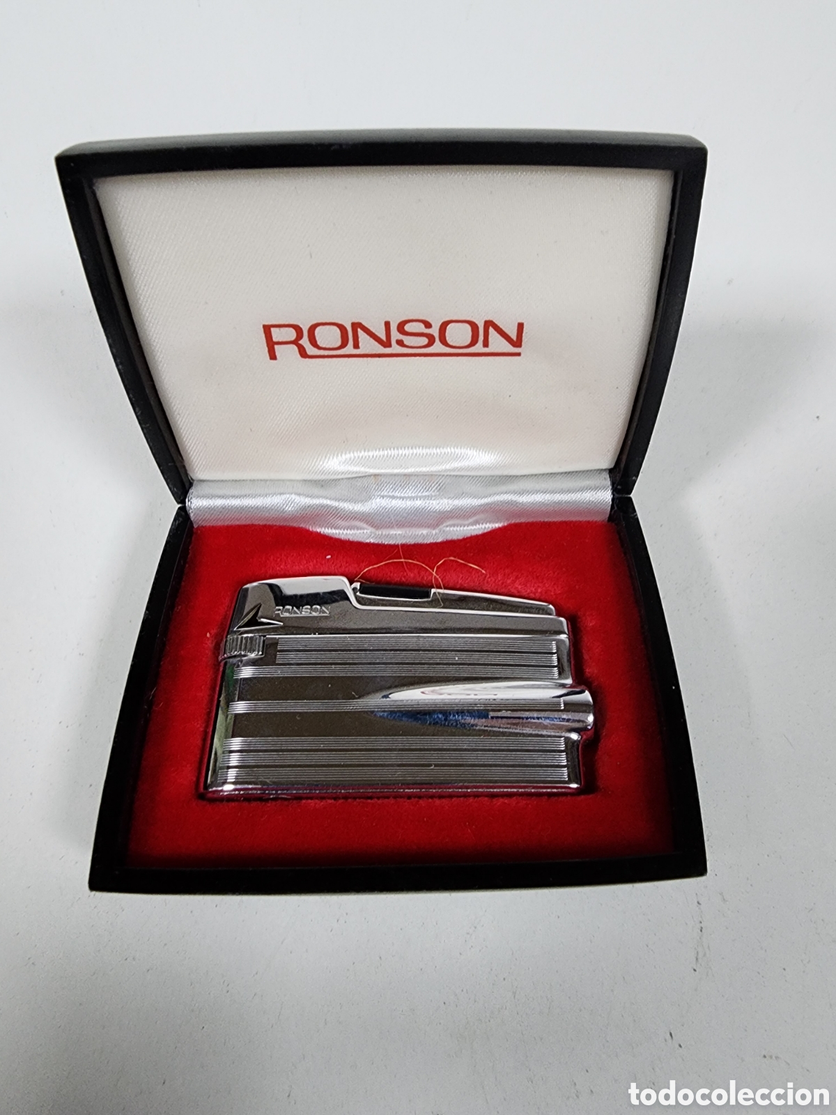 Coleccionismo: MECHERO RONSON VARAFLAME. EN SU CAJA ORIGINAL.