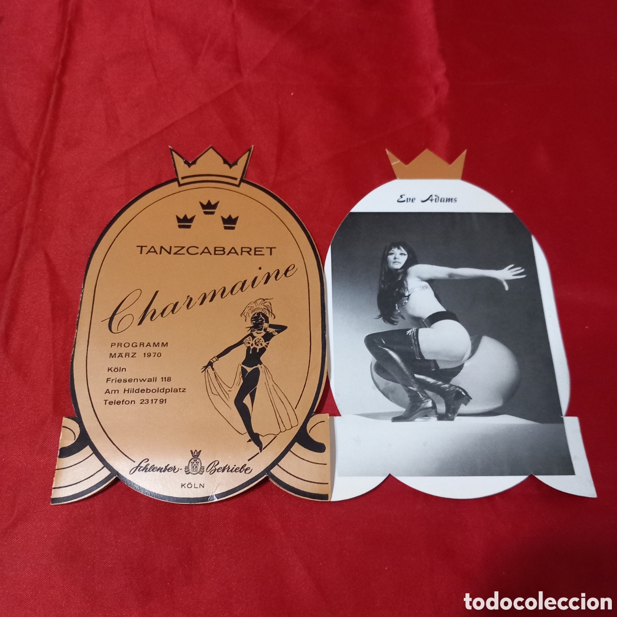 Collecting paper: ANTIGUO PROGRAMA de CABARET desplegable(TROQUELADO) TANZCABARET CHARMAINE 1970(EXCELENTE ESTADO)