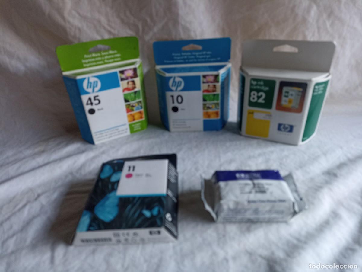 Coleccionismo: Lote 5 cartuchos de tinta para impresora hp
