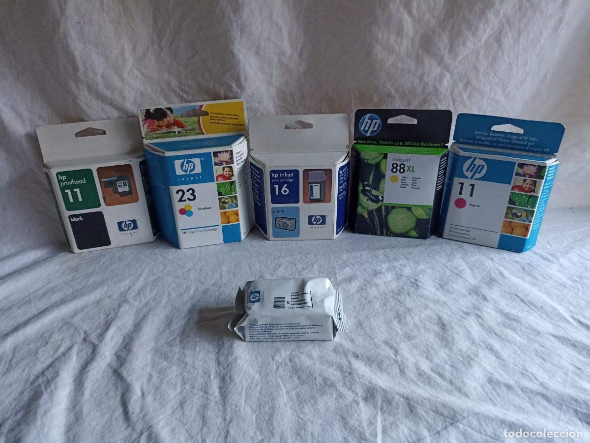 Coleccionismo: Lote 6 cartuchos de tinta para impresora hp