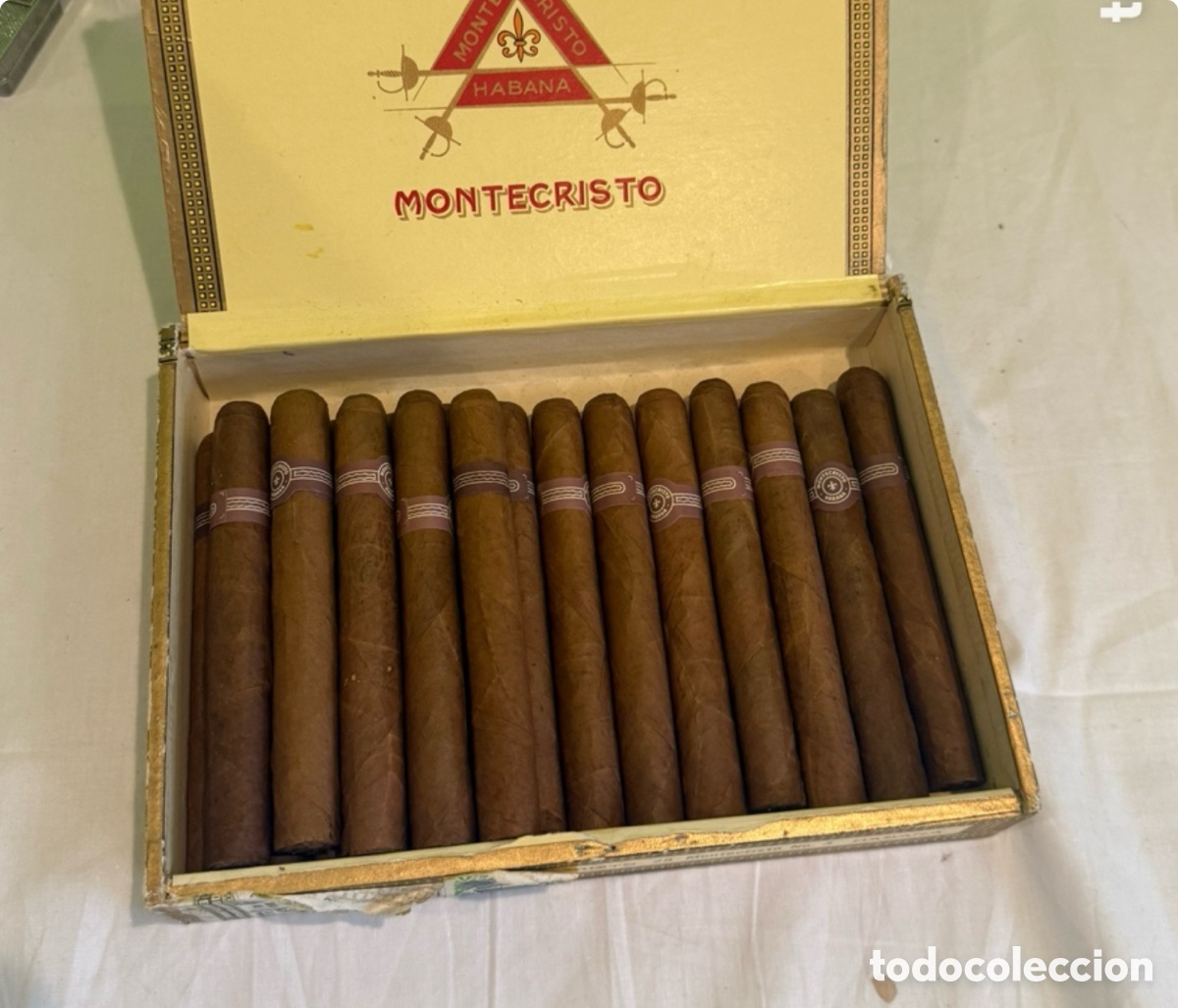 Coleccionismo: Lote 18 puros originales MONTECRISTO Habana Cuba &ndash; 13,5 cm &ndash; Caja Montecristo