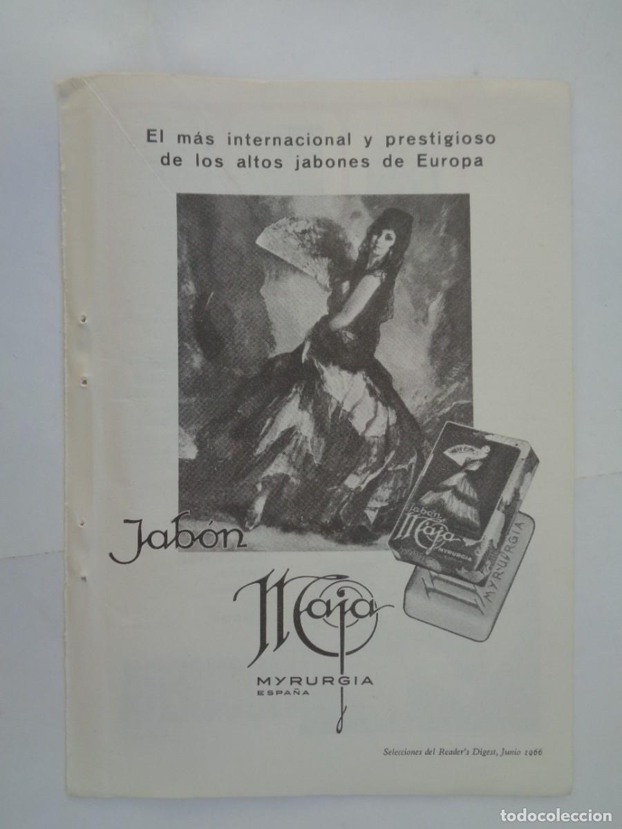Colecionismo: HOJA DE REVISTA CON ANUNCIO DE JABON MAJA , DE MIRURGYA . A&Ntilde;OS 60