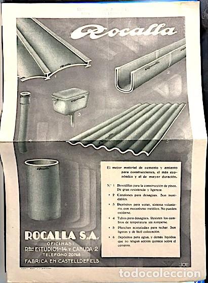 Sammelleidenschaft Papier: Antiguo anuncio de Rocalla S.A., dedicada a la fabricaci&oacute;n de materiales de construcci&oacute;n a&ntilde;os 50