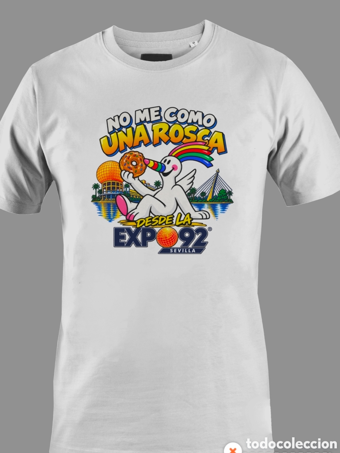 Coleccionismo: Camiseta vintage retro no me como una rosca curro expo 92
