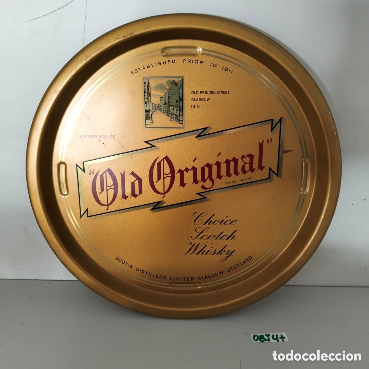 Coleccionismo: bandeja met&aacute;lica publicitaria Original Choice Scotch Whisky