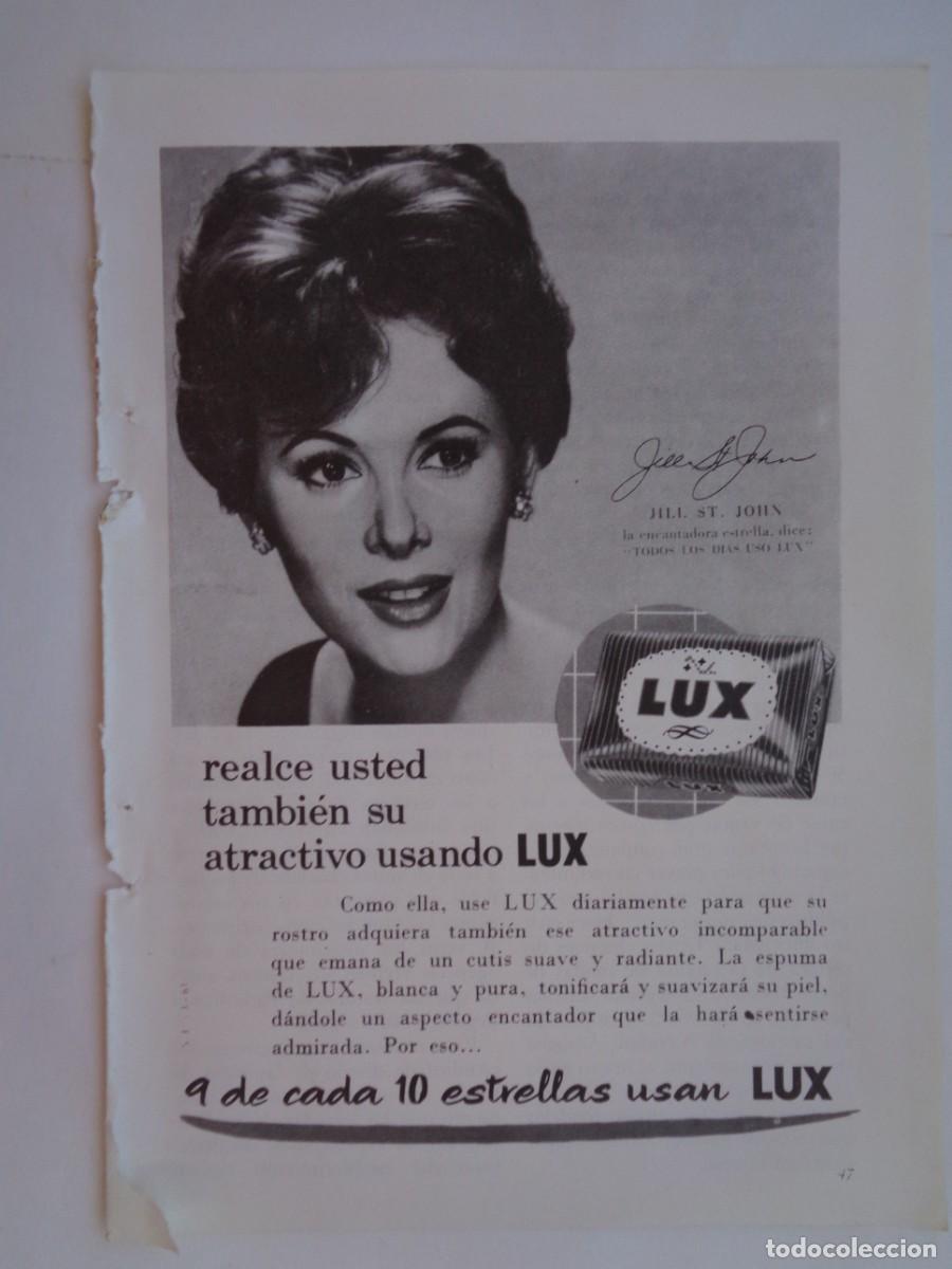 Collectionnisme: HOJA DE REVISTA CON ANUNCIO DE JABON LUX . A&Ntilde;OS 50