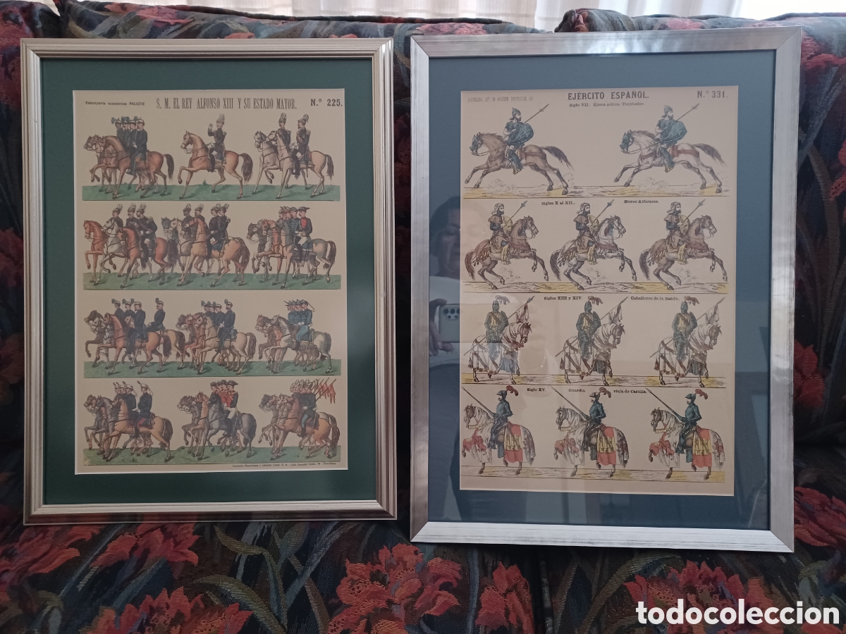 Sammelleidenschaft Papier: LAMINAS DE UNIFORMES, ENMARCADAS (2)