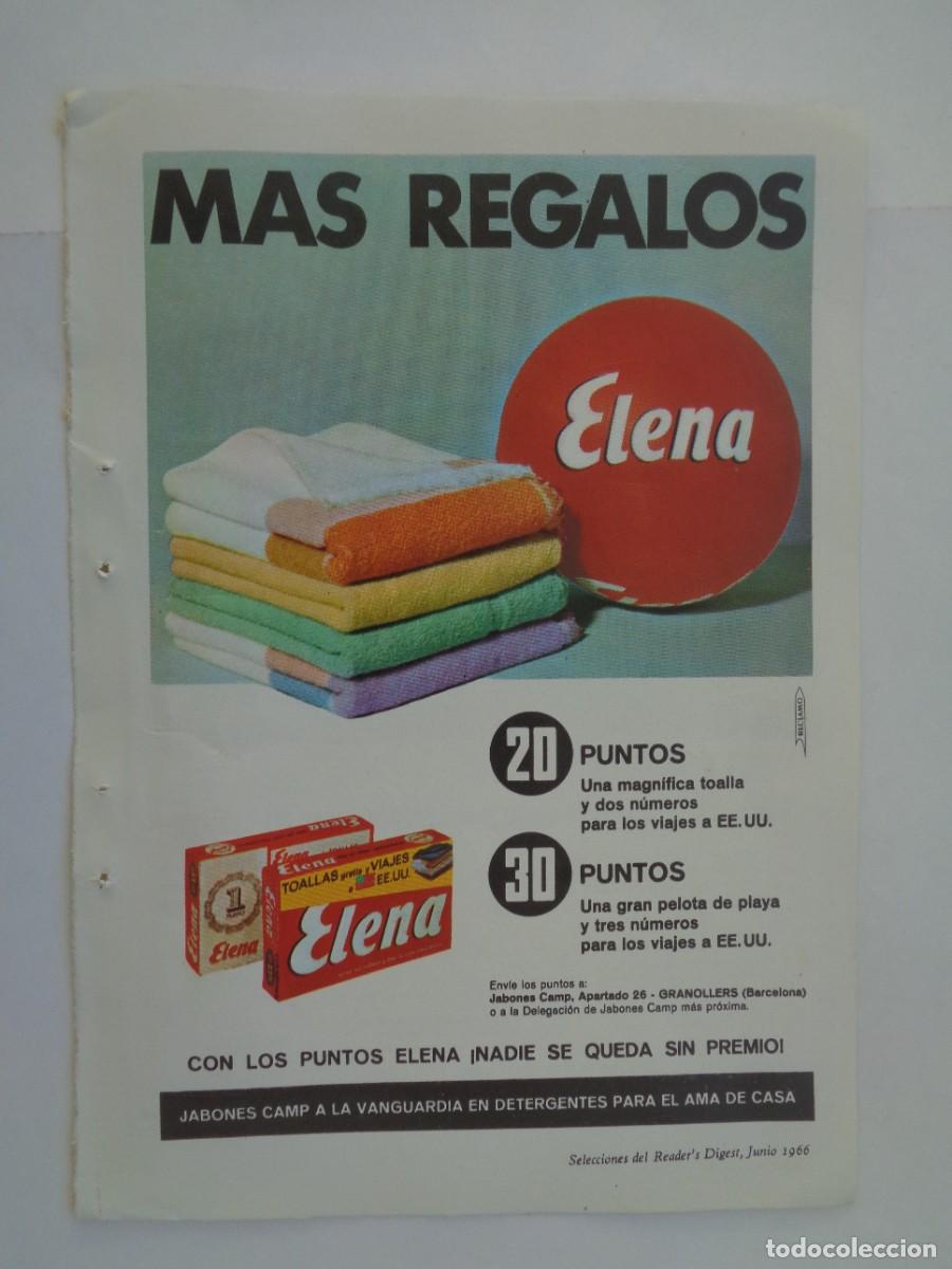 Colecionismo: HOJA DE REVISTA CON ANUNCIO DE JABON ELENA . A&Ntilde;OS 60
