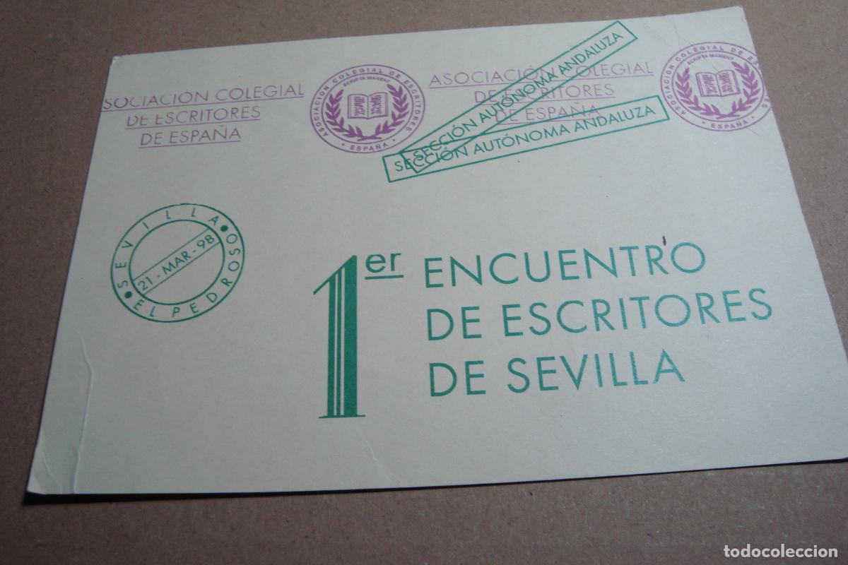 Coleccionismo: PROGRAMA ENCUENTRO ESCRITORES EL PEDROSO SEVILLA 1998. RAFAEL CAZAR. VELEZ NIETO. ALVARES PALACIOS