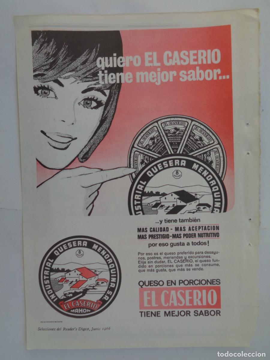 Colecionismo: HOJA DE REVISTA CON ANUNCIO DE QUESITOS EL CASERIO . A&Ntilde;OS 60