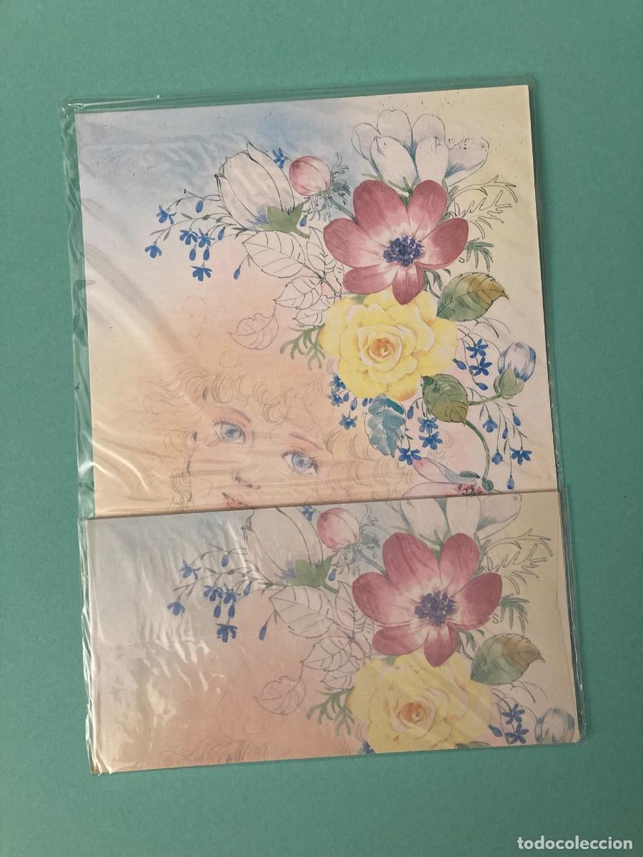 Coleccionismo: CONJUNTO PAPEL DE CARTA ESTILO HOJAS PERFUMADAS MUJER A&Ntilde;OS 80 TAIWAN