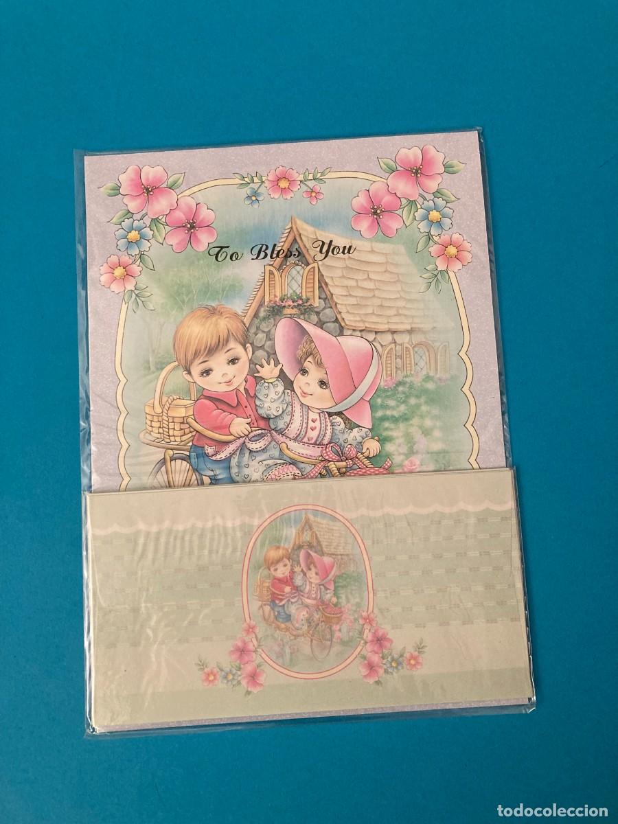 Coleccionismo: CONJUNTO PAPEL DE CARTA ESTILO HOJAS PERFUMADAS TO BLESS YOU A&Ntilde;OS 80 TAIWAN