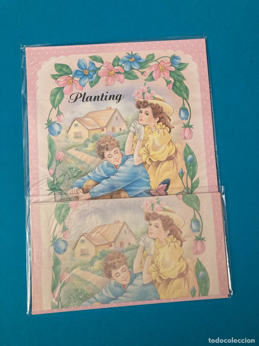Coleccionismo: CONJUNTO PAPEL DE CARTA ESTILO HOJAS PERFUMADAS PLANTING A&Ntilde;OS 80 TAIWAN