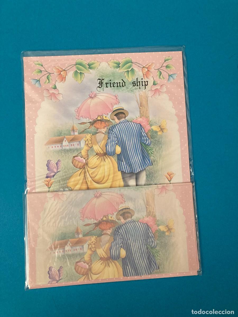 Coleccionismo: CONJUNTO PAPEL DE CARTA ESTILO HOJAS PERFUMADAS FRIENDSHIP A&Ntilde;OS 80 TAIWAN