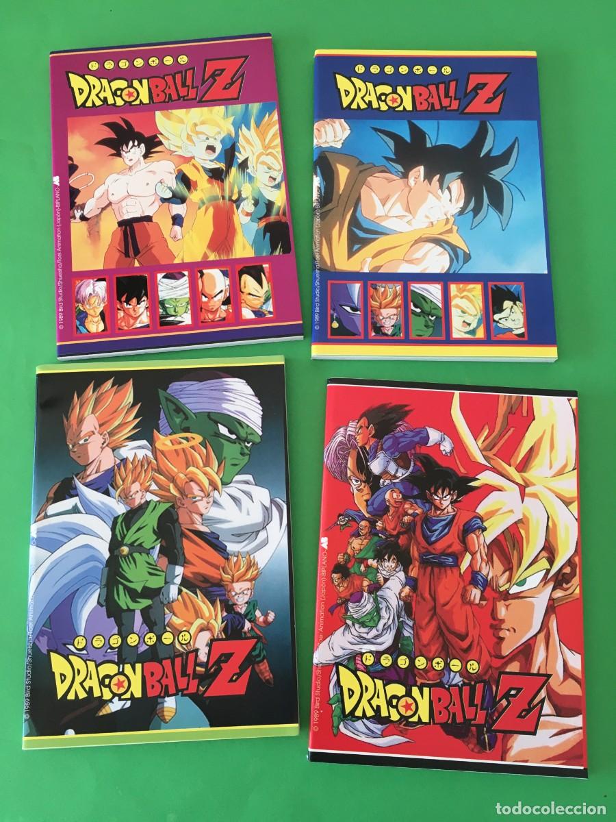 Coleccionismo: COLECCION 4 CUADERNOS ESCOLARES DE DRAGON BALL DE LA MARCA FIRMO A&Ntilde;OS 90 NUEVOS