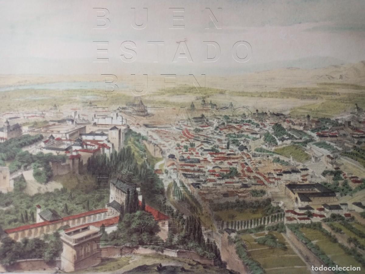 Coleccionismo: GRANADA VISTA AEREA ALFRED GUESDON LAMINA EN PAPEL FRUESO DE GRAN CALIDAD 57X42 M32