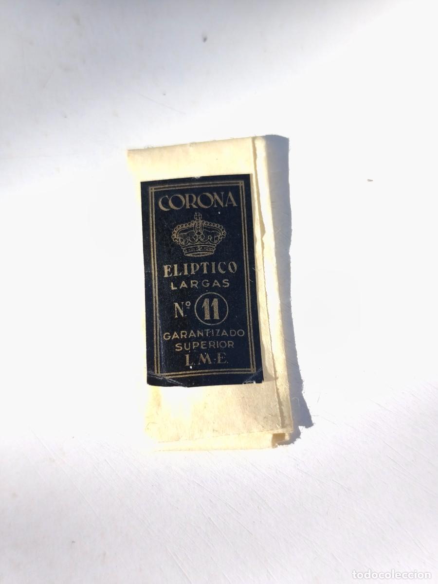 Colecionismo: CARTERITA AGUJAS COSER - CORONA ELIPTICO LARGAS N&deg; 11