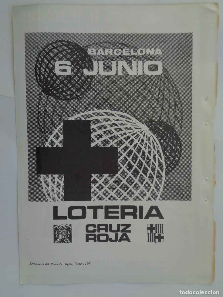 Colecionismo: HOJA DE REVISTA CON ANUNCIO DEL SORTEO ESPECIAL DE CRUZ ROJA , LOTERIA NACIONAL 1966